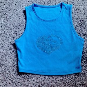 Tank top/ heart crop top